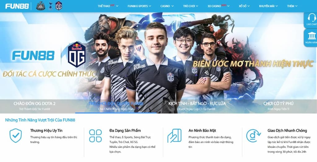 Fun88 – Trang cá cược bóng đá uy tín hiện nay